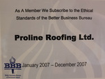 bbb member roofing company proline