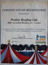award roofing company victoria BBB torch